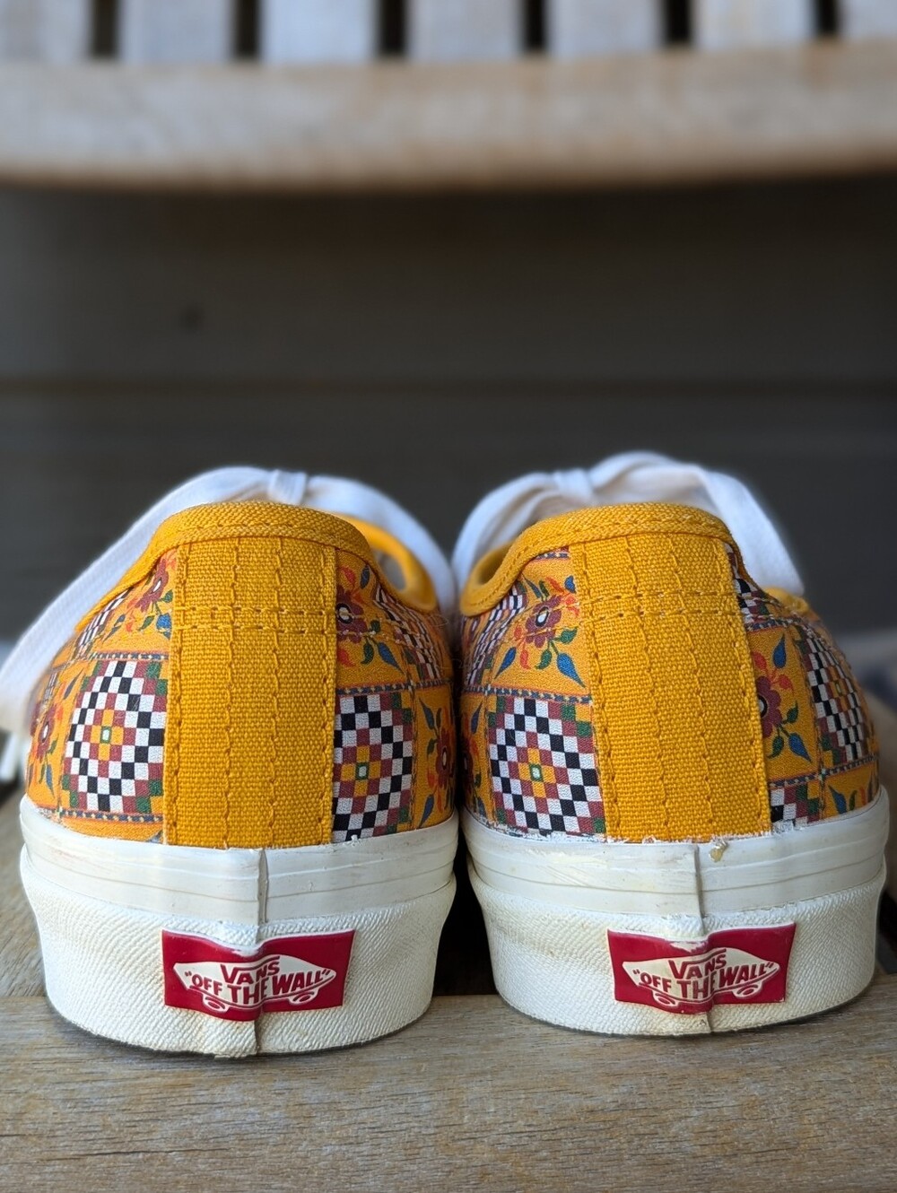 Vans Authentic 44 DX Anaheim Factory Tile Checkerboard Yellow Size W9/M7.5 - Picture 6 of 9